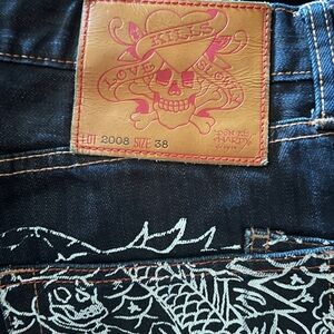 Ed Hardy Men's Dark Blue Jeans